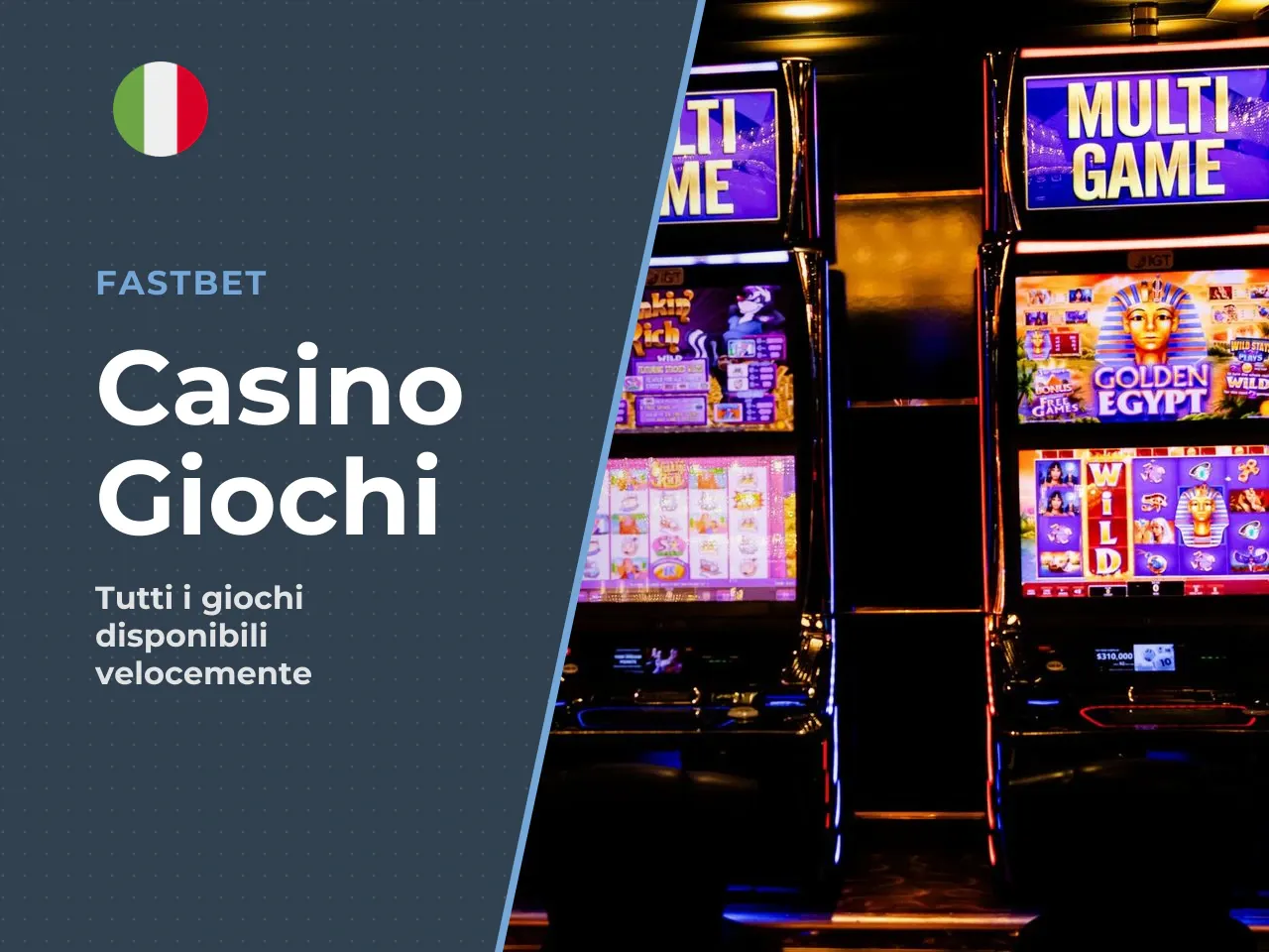Sezione casino e altri giochi disponibili