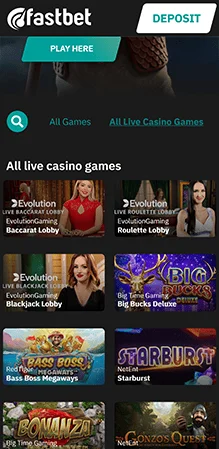 fastbet giochi del casino live